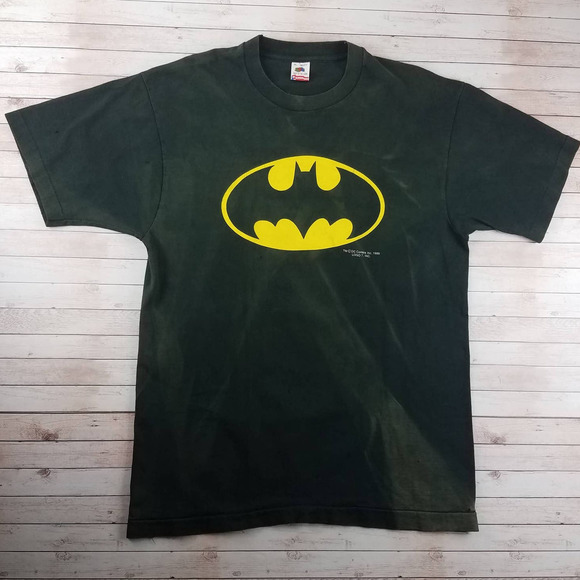 VTG 80s Batman DC Faded Single Stitch Tee Shirt - Picture 1 of 10